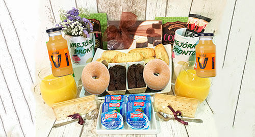 Cesta de regalo de desayuno de mejorate pronto
