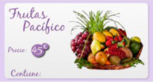 Cesta de desayuno de frutas del pacifico